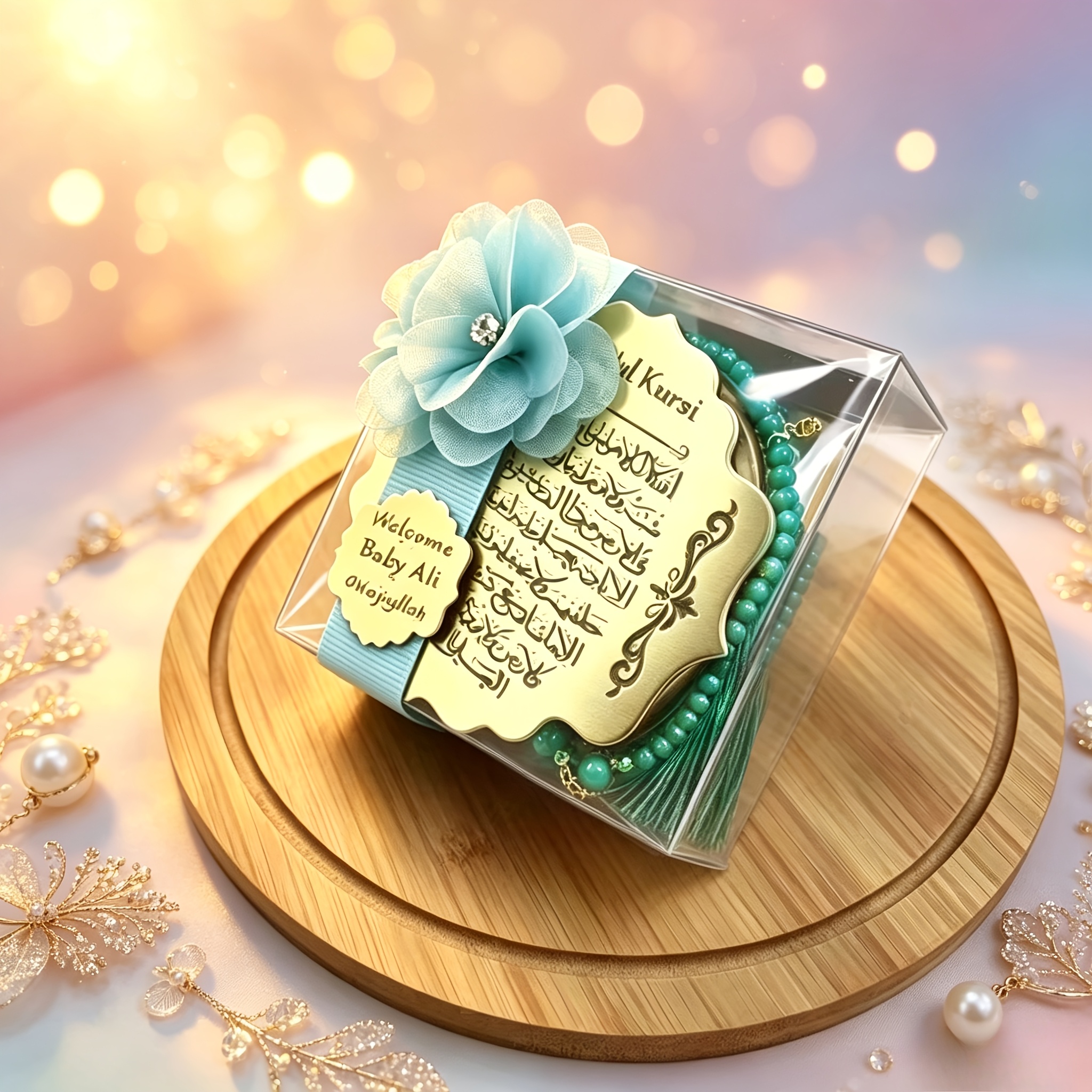 Personalized Ayatul Kursi Favor with Tasbeeh